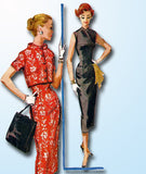 1950s Original Vintage McCalls Pattern 3661 Misses Wiggle Dress & Jacket Sz 34 B