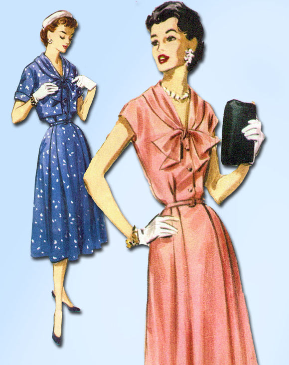 1950s Vintage McCalls Sewing Pattern 3665 Misses Dress and Bolero Size 14 32B