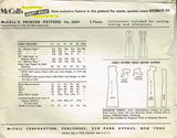 1950s Vintage McCalls Sewing Pattern 3684 Misses Wiggle Dress Size 14 32 Bust