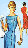 1950s Vintage McCalls Sewing Pattern 3684 Misses Wiggle Dress Size 14 32 Bust