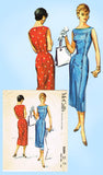 1950s Vintage McCalls Sewing Pattern 3684 Misses Wiggle Dress Size 14 32 Bust