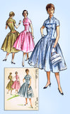 1950s Vintage McCalls Sewing Pattern 3694 Uncut Misses Fitted Dress Size 34 Bust