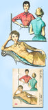 1950s Vintage McCalls Sewing Pattern 3735 Misses Fitted Blouse Size 12 30 Bust