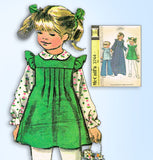 1970s Vintage McCall's Sewing Pattern 3744 Uncut Toddler Girls Maxi Dress Size 6 -Vintage4me2