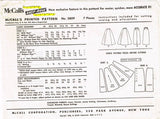 1950s Vintage McCalls Sewing Pattern 3809 Easy Misses Skirt Set Size 26 Waist