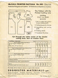 McCall 381: 1930s Uncut Teen Girls Smocked Dress Size 12 Vintage Sewing Pattern