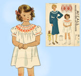 McCall 381: 1930s Uncut Teen Girls Smocked Dress Size 12 Vintage Sewing Pattern