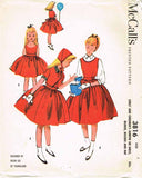 1950s Vintage McCalls Sewing Pattern 3816 FF Helen Lee Girls Dress Size 4 23B