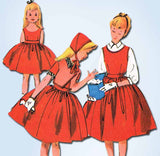 1950s Vintage McCalls Sewing Pattern 3816 FF Helen Lee Girls Dress Size 4 23B