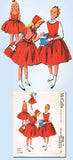 1950s Vintage McCalls Sewing Pattern 3816 FF Helen Lee Girls Dress Size 4 23B