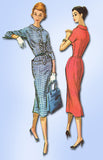 1950s Vintage McCalls Sewing Pattern 3823 Uncut Misses Slender Dress Sz 14 34 B