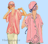 McCall 3851: 1920s Uncut Misses Dressing Gown & Cap MED Vintage Sewing Pattern