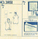 McCall 3851: 1920s Uncut Misses Dressing Gown & Cap MED Vintage Sewing Pattern