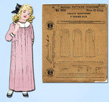 1910s Vintage McCall Sewing Pattern 3860 Uncut Toddler Girls Nightgown Size 4 - Vintage4me2
