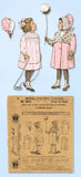 1910s Original Vintage McCall Pattern 3874 Toddler Girls Dress Coat & Bonnet Sz3