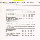 1950s Vintage McCalls Sewing Pattern 3888 Uncut Wrap Around Skirt Size 26 Waist