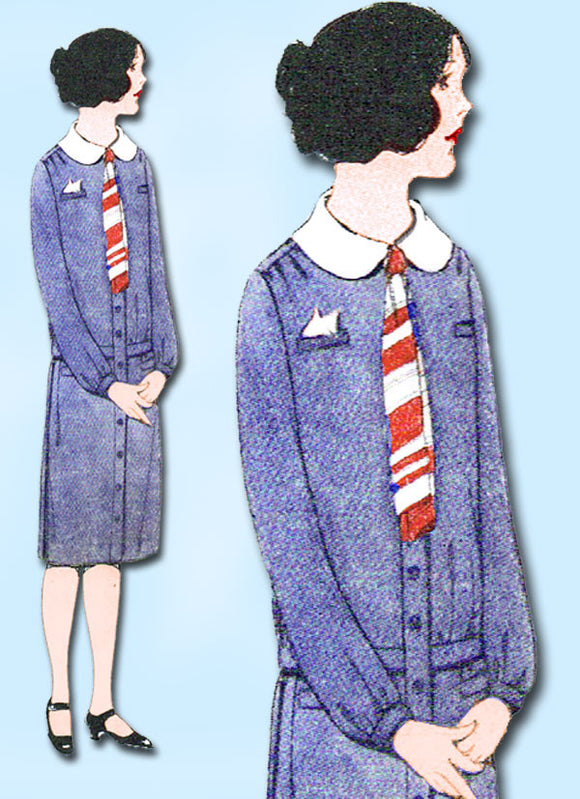 1920s Vintage Girls Dress Uncut 1925 McCall Sewing Pattern 3890 Size 8 ORIG - Vintage4me2