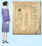 1920s Vintage Girls Dress Uncut 1925 McCall Sewing Pattern 3890 Size 8 ORIG - Vintage4me2