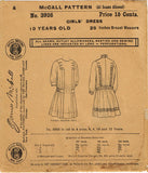 1910s Rare McCalls Sewing Pattern 3926 Uncut Little Girls Victorian Dress Sz 10