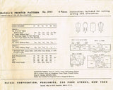 1950s Original Vintage McCall Pattern 3941 Misses Instant Blouse Set Sz 34 Bust
