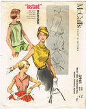 1950s Original Vintage McCall Pattern 3941 Misses Instant Blouse Set Sz 34 Bust