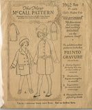 1920s Vintage McCall Sewing Pattern 3962 Cute Toddler Girls Flapper Coat Size 4
