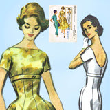 1950s Vintage McCall Sewing Pattern 3963 Misses Sexy Empire Waist Dress Sz 31 B