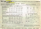 1950s Vintage McCalls Sewing Pattern 3963 Sexy Misses Cocktail Dress Size 34 B