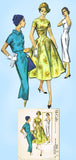 1950s Vintage McCalls Sewing Pattern 3963 Sexy Misses Cocktail Dress Size 34 B