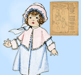 McCall 3966: 1920s Rare Uncut Baby Girls Coat Size 1 Antique Sewing Pattern