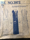 McCall 3972: 1920s Rare Plus Size Womens Dress Sz 42 Bust Vintage Sewing Pattern