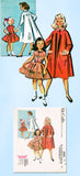 1950s Vintage McCalls Sewing Pattern 3983 Easy Toddler Girls Dress & Coat Size 4