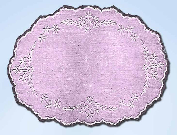 1920s Vintage McCall Kauamagraph Embroidery Transfer 402 Uncut Oval Centerpiece - Vintage4me2