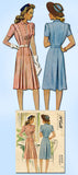1940s Vintage McCall Sewing Pattern 4063 WWII Misses Bratelle Dress Size 17 35B - Vintage4me2