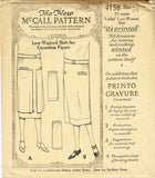 McCall 4158: 1920s Uncut Women's Corsetless Skirt Sz 34 W Vintage Sewing Pattern