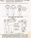 1950s Vintage McCalls Sewing Pattern 4183 Misses Dress w Detach Cuffs Collar 36B