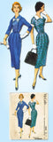 1950s Vintage McCalls Sewing Pattern 4183 Misses Dress w Detach Cuffs Collar 36B