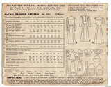 McCall 4201: 1940s Misses WWII Colorblock Dress Sz 30 B Vintage Sewing Pattern