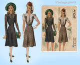 McCall 4201: 1940s Misses WWII Colorblock Dress Sz 30 B Vintage Sewing Pattern
