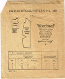 McCall 4201: 1920s Toddler Girls Combination Undies Sz4 Vintage Sewing Pattern