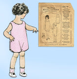 McCall 4201: 1920s Toddler Girls Combination Undies Sz4 Vintage Sewing Pattern