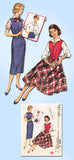 1950s Vintage McCallsl Sewing Pattern 4240 Misses Skirt Blouse Weskit Size 32 B