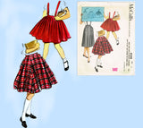 McCall 4248: 1950s Uncut Little Girls Skirt Set Size 7 Vintage Sewing Pattern