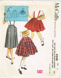 McCall 4248: 1950s Uncut Little Girls Skirt Set Size 7 Vintage Sewing Pattern