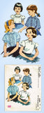 1950s Vintage McCall Sewing Pattern 4281 Easy Little Girls Blouse Set Size 10