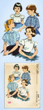 1950s Vintage McCall Sewing Pattern 4281 Easy Little Girls Blouse Set Size 12