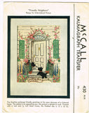 1930s Original Vintage McCall Embroidery Transfer 430 Uncut Scottie Dog Scene