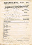 1940s Vintage McCall Sewing Pattern 4382 WWII Newborn Infant Baby Layette ORIG