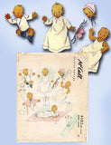 1940s Vintage McCall Sewing Pattern 4382 WWII Newborn Infant Baby Layette ORIG