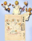 1940s Vintage McCall Sewing Pattern 4382 WWII Newborn Infant Baby Layette ORIG